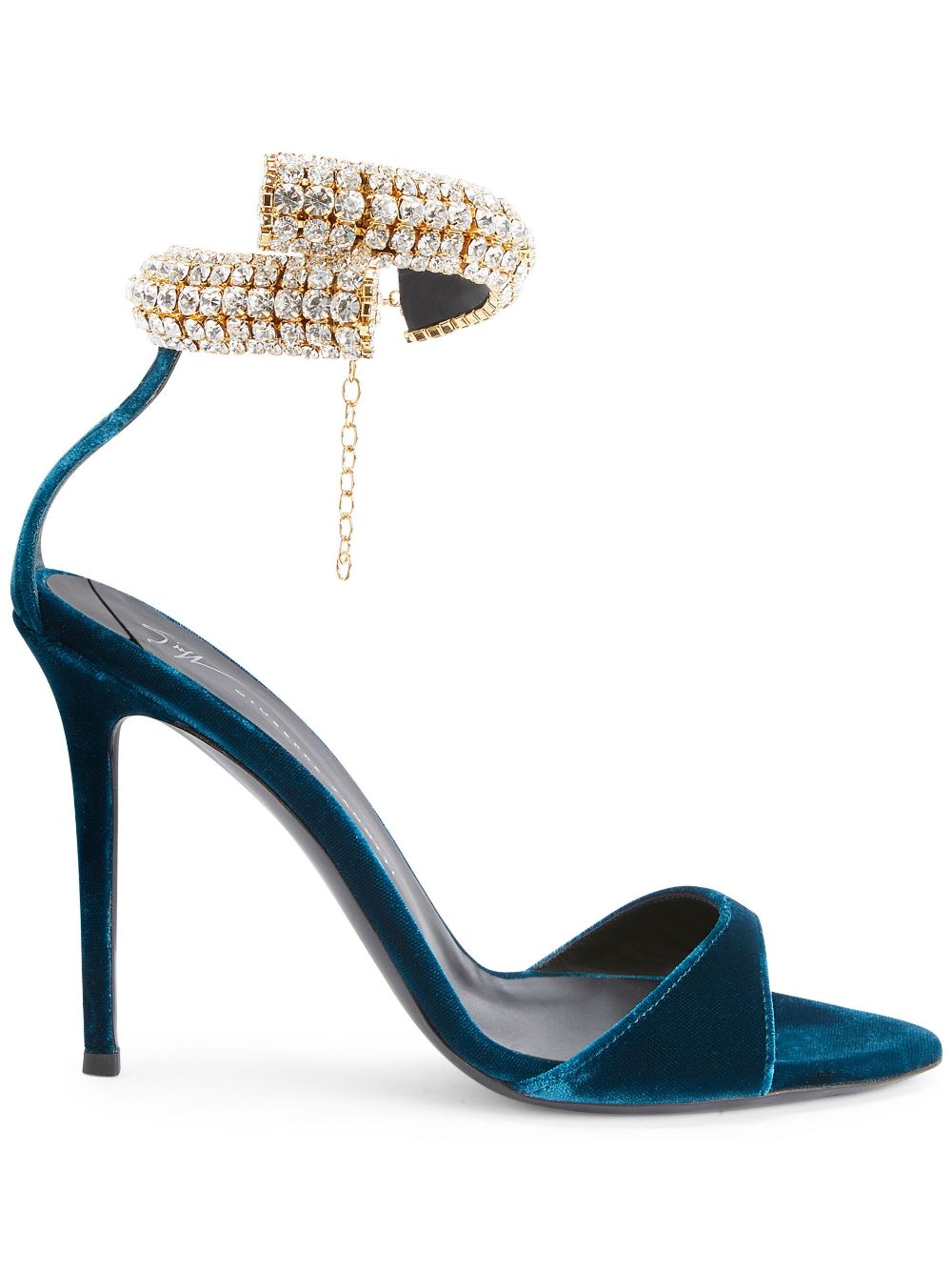 Giuseppe Zanotti Intriigo Bijoux 105mm velvet sandals - Green von Giuseppe Zanotti