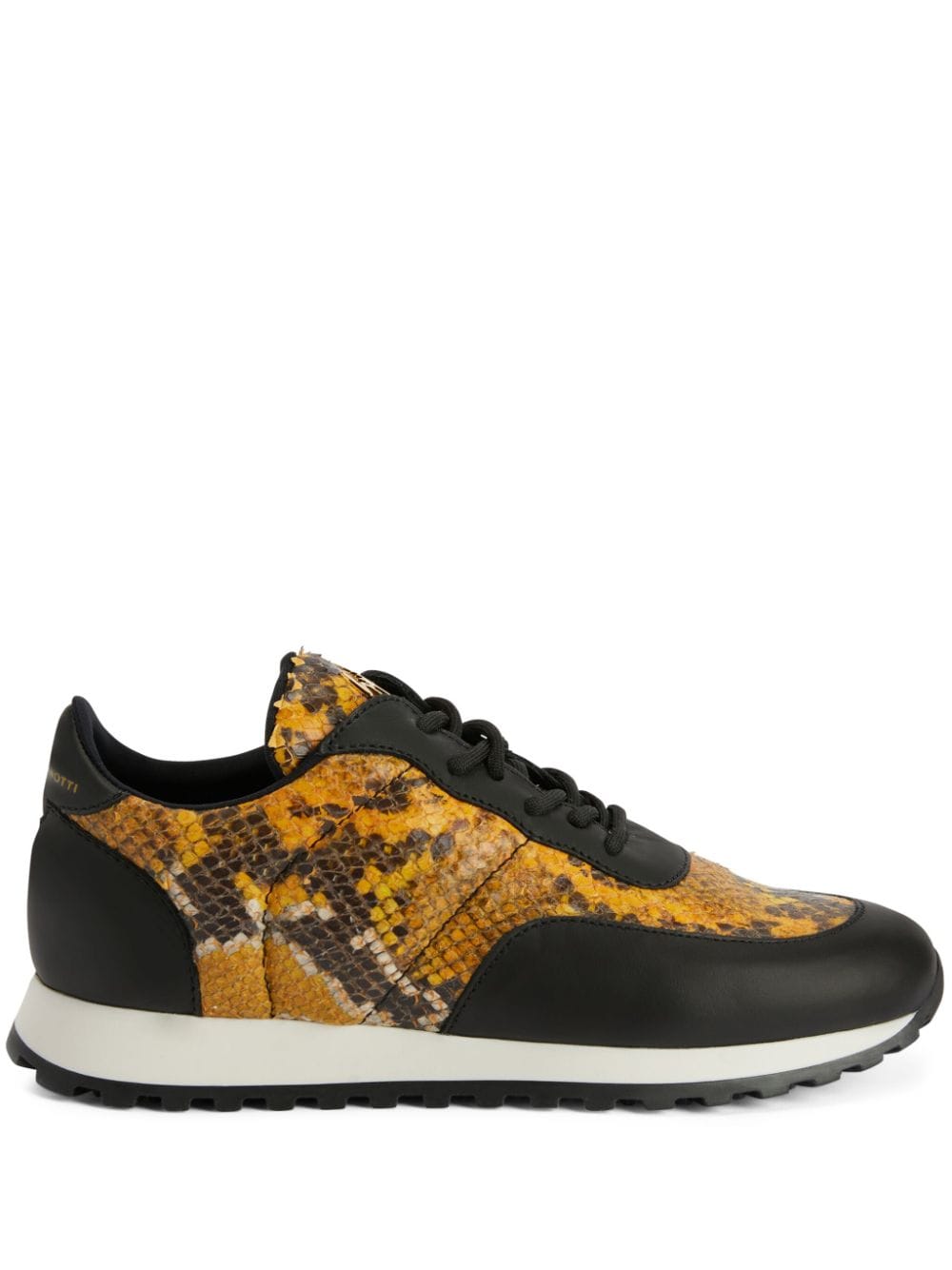 Giuseppe Zanotti Jimi Running panelled leather sneakers - Orange von Giuseppe Zanotti