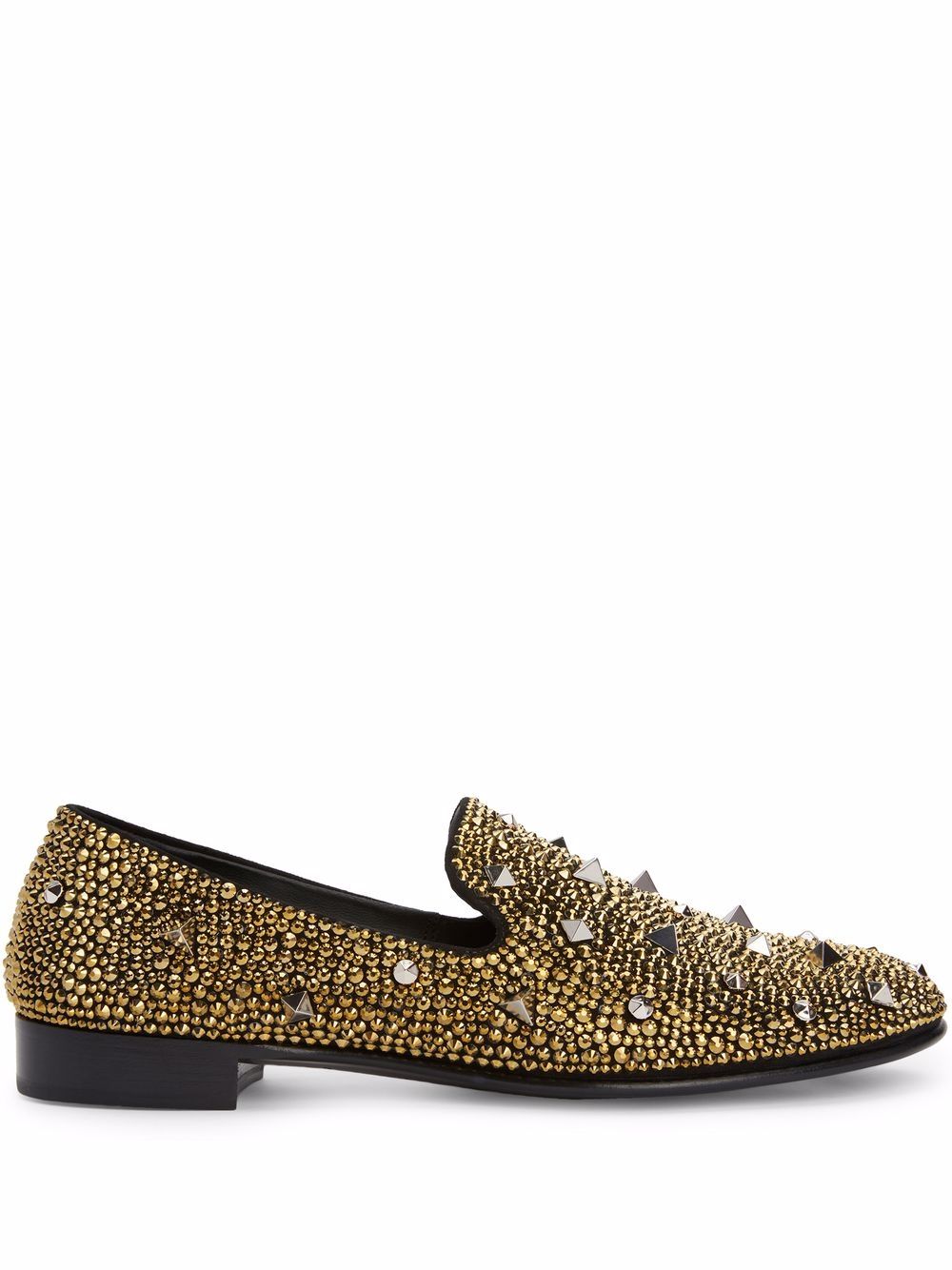 Giuseppe Zanotti Lewis embellished studded loafers - Black von Giuseppe Zanotti