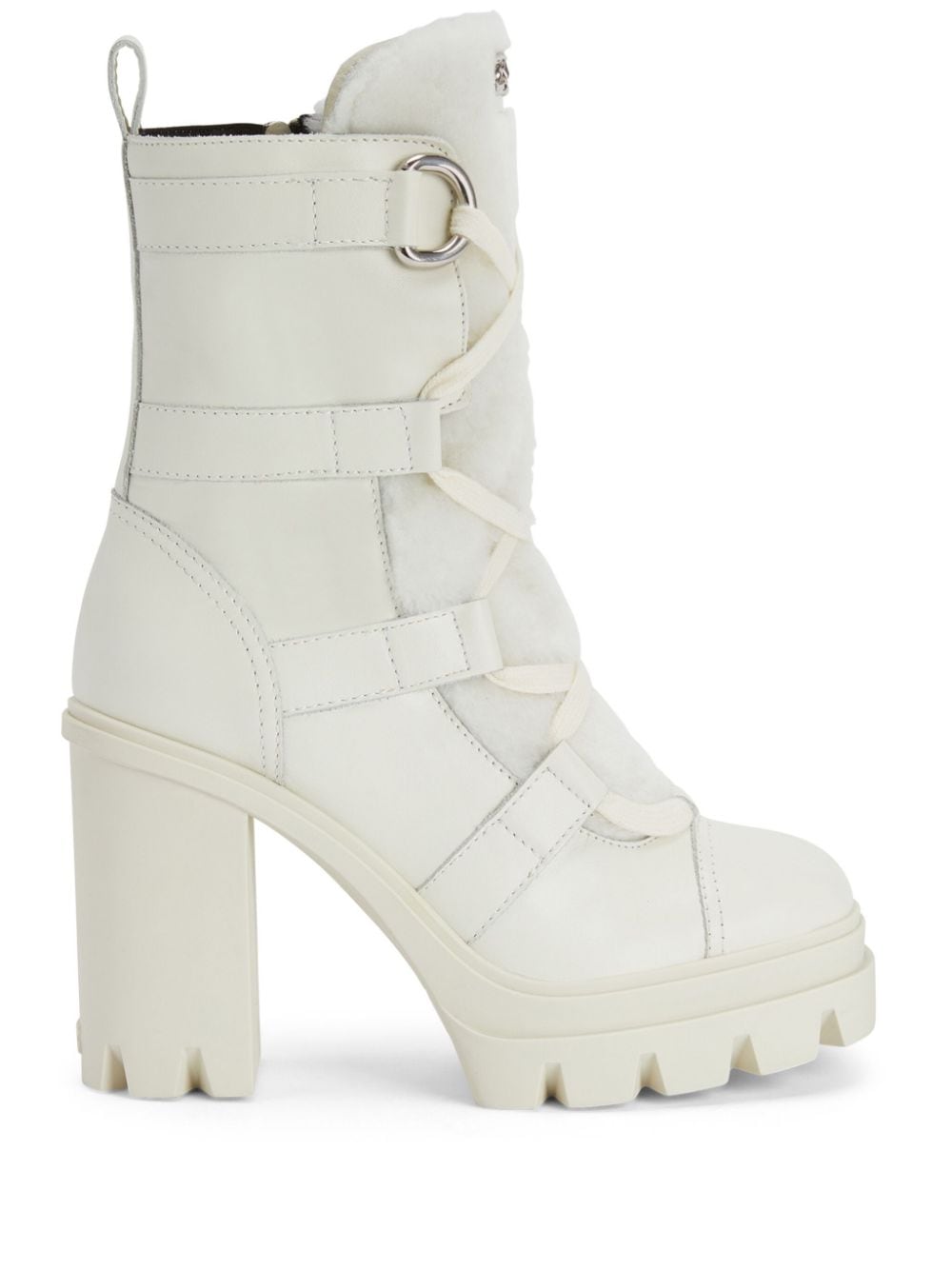 Giuseppe Zanotti Leyre leather ankle boots - White von Giuseppe Zanotti