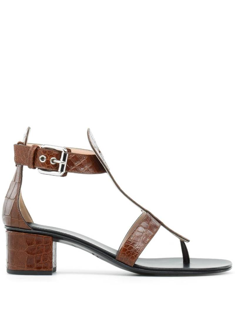 Giuseppe Zanotti Madie crocodile-embellished open-toe sandals - Brown von Giuseppe Zanotti