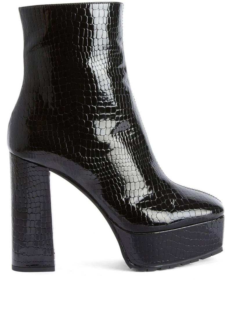 Giuseppe Zanotti Morgana 120mm crocodile-effect ankle boots - Black von Giuseppe Zanotti