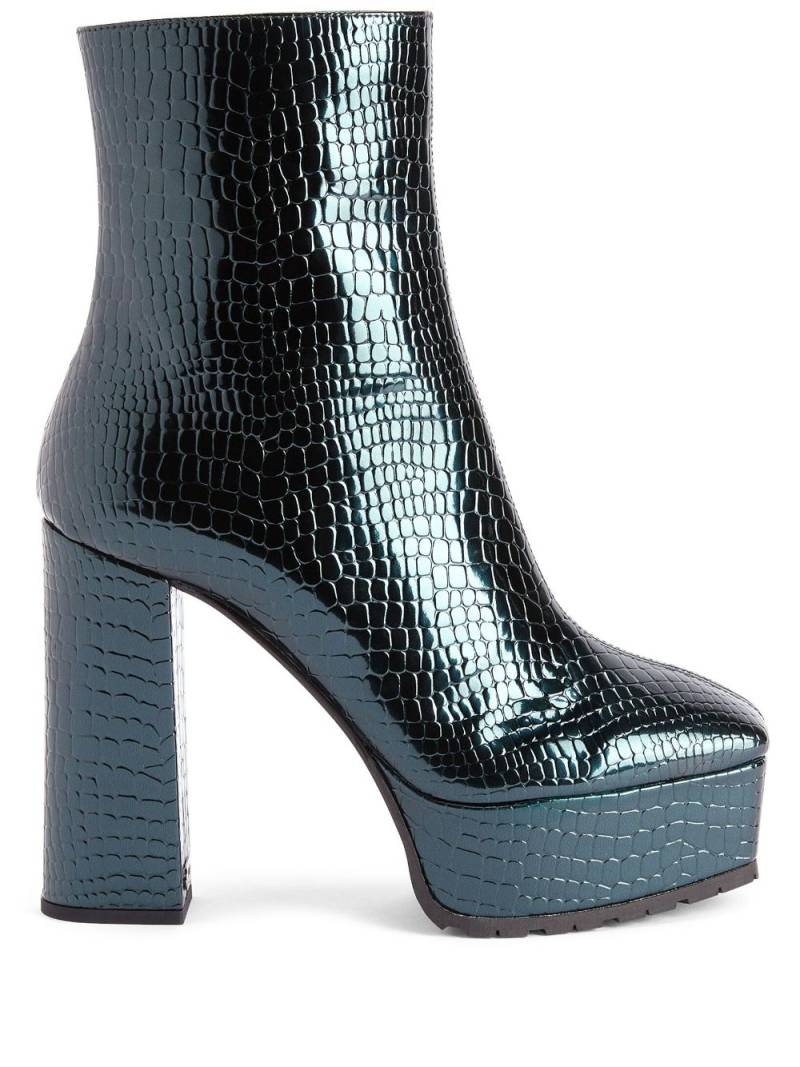 Giuseppe Zanotti Morgana 120mm crocodile-effect boots - Green von Giuseppe Zanotti