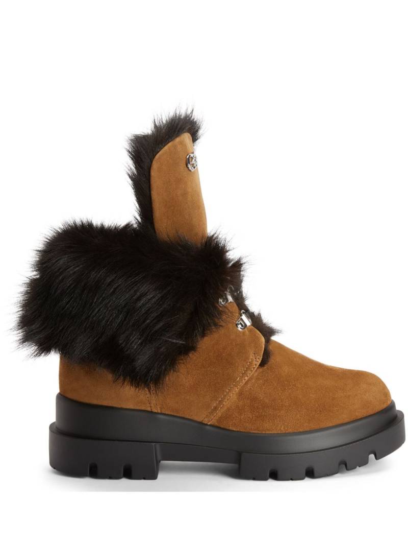 Giuseppe Zanotti Phillis faux-fur trim boots - Brown von Giuseppe Zanotti