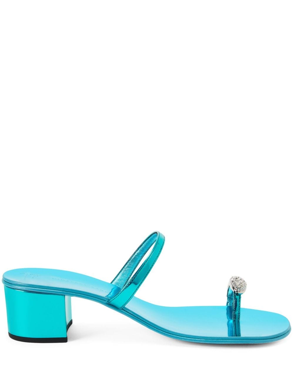 Giuseppe Zanotti Ring 40mm leather sandals - Blue von Giuseppe Zanotti