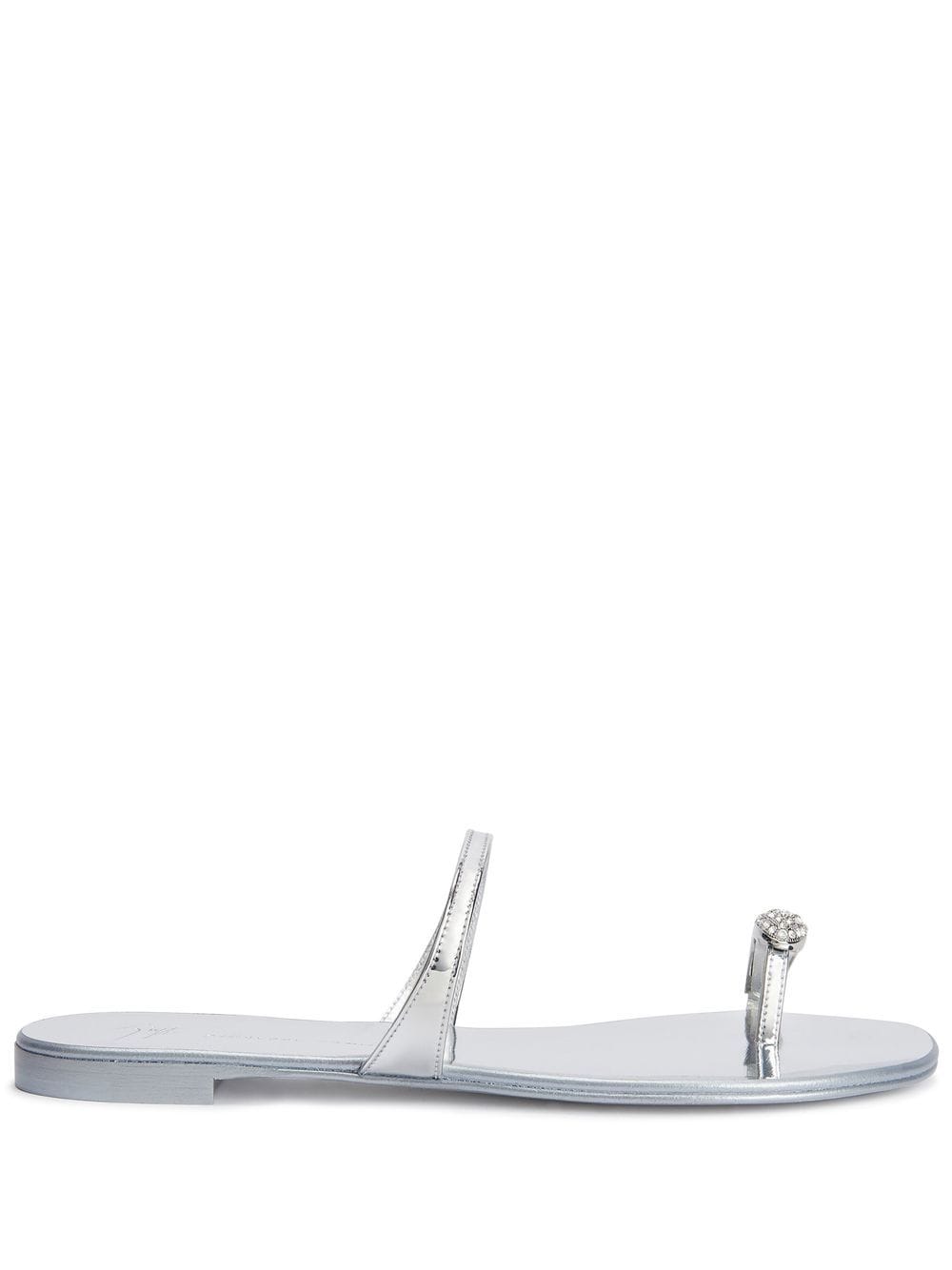 Giuseppe Zanotti Ring flat sandals - Silver von Giuseppe Zanotti