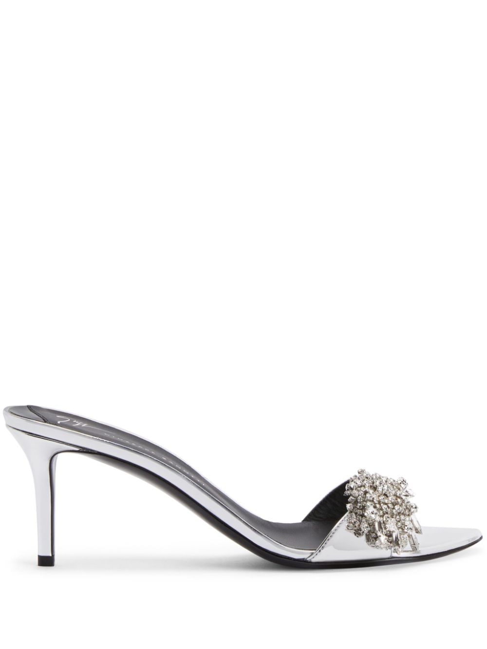 Giuseppe Zanotti Sabry 70mm crystal-embellished mules - Silver von Giuseppe Zanotti