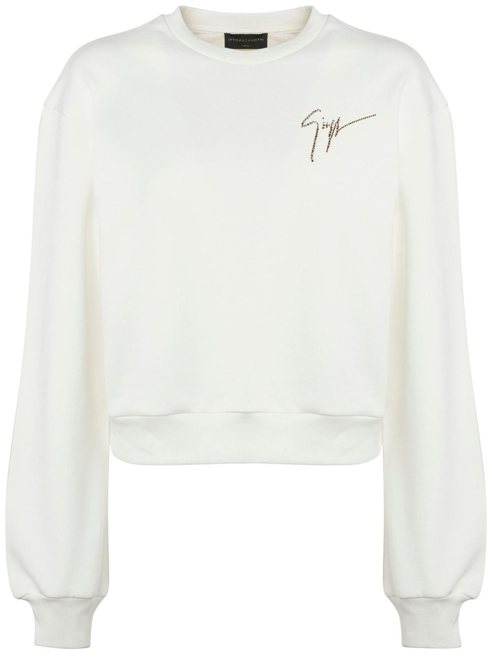 Giuseppe Zanotti Sauvanne crystal-logo sweatshirt - White von Giuseppe Zanotti