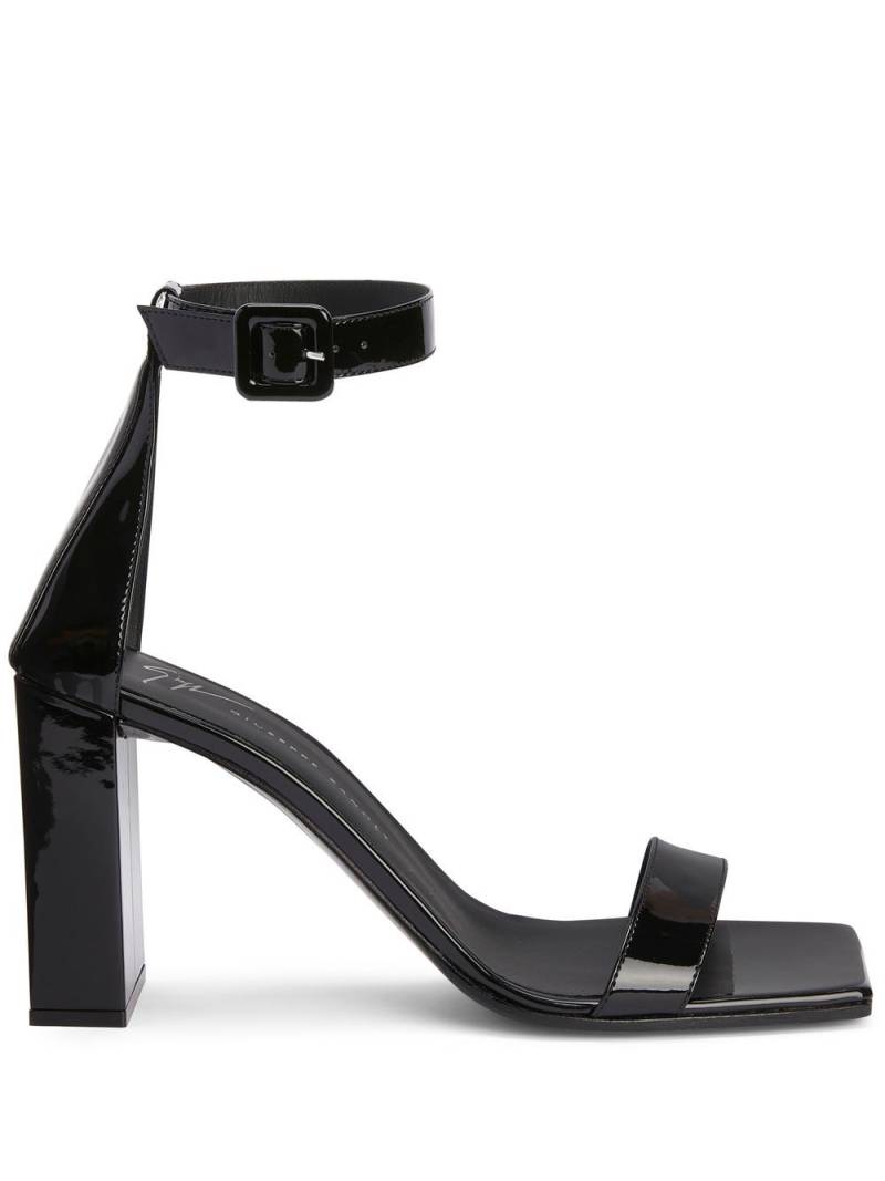 Giuseppe Zanotti Shangay buckled 85mm leather sandals - Black von Giuseppe Zanotti