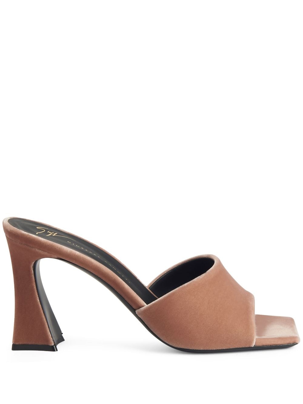 Giuseppe Zanotti Solhene 85mm velvet sandals - Brown von Giuseppe Zanotti