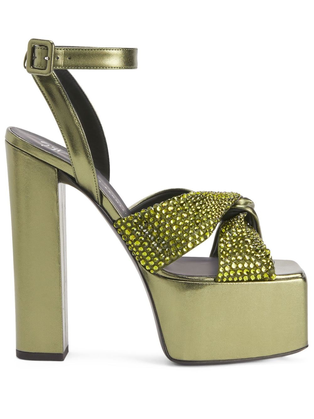 Giuseppe Zanotti Souree 150mm crystal-embellished sandals - Green von Giuseppe Zanotti