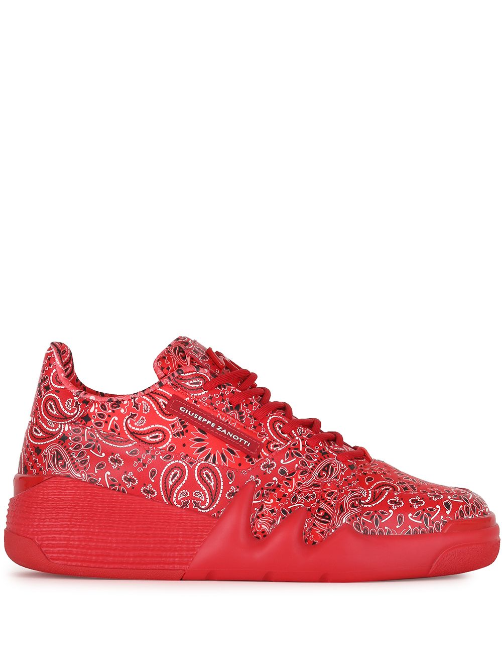 Giuseppe Zanotti Talon bandana-print sneakers - Red von Giuseppe Zanotti