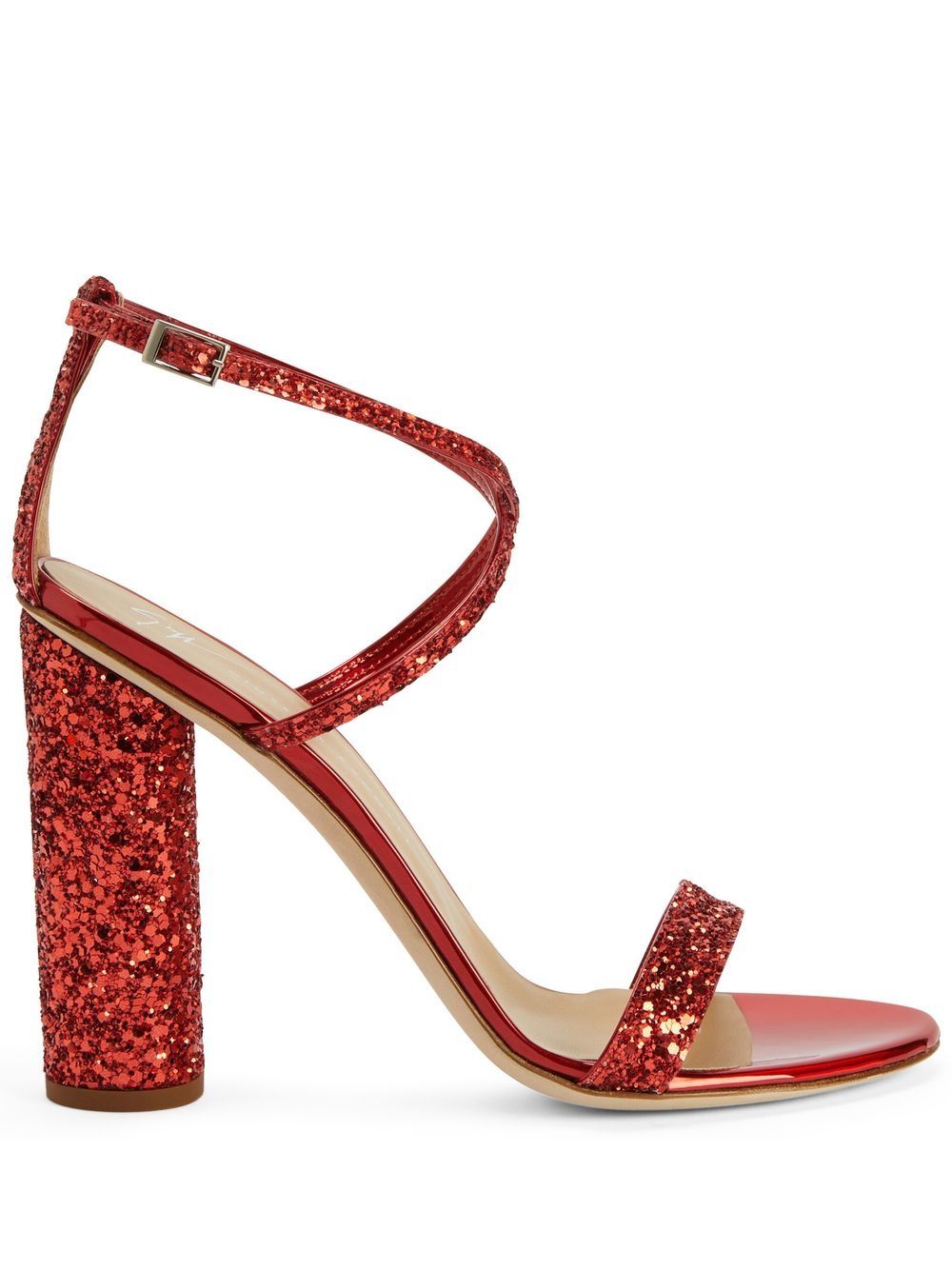 Giuseppe Zanotti Tara glitter sandals - Red von Giuseppe Zanotti
