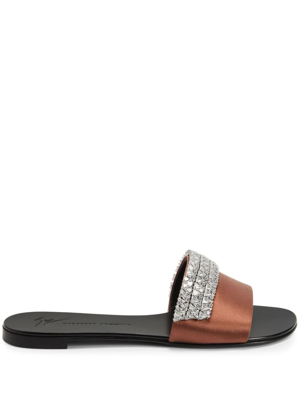 Giuseppe Zanotti Tesy rhinestone-embellished slides - Brown von Giuseppe Zanotti