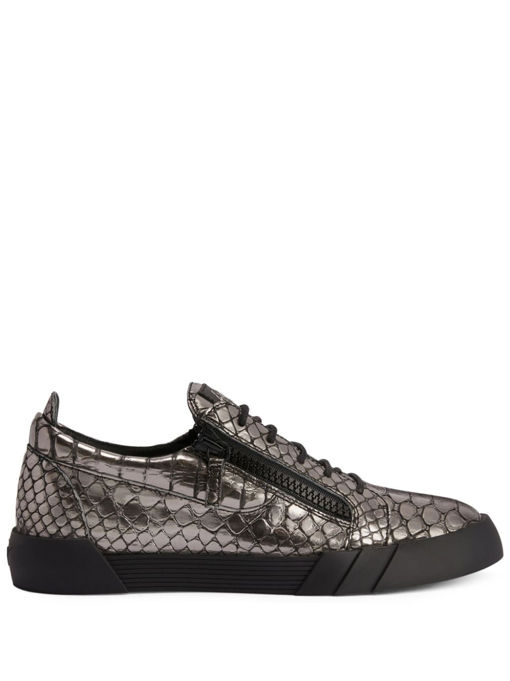 Giuseppe Zanotti The Shark 5.0 metallic low-top sneakers - Black von Giuseppe Zanotti