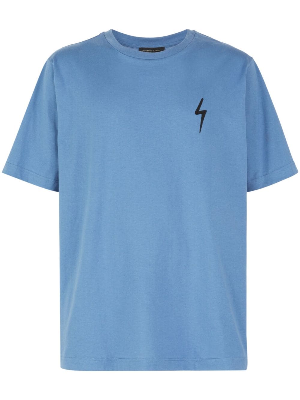 Giuseppe Zanotti Thunderbolt-embroidered crewneck T-shirt - Blue von Giuseppe Zanotti