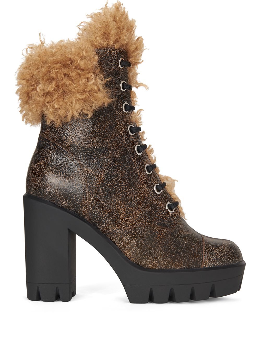 Giuseppe Zanotti Tonix Winter shearling-trim boots - Brown von Giuseppe Zanotti