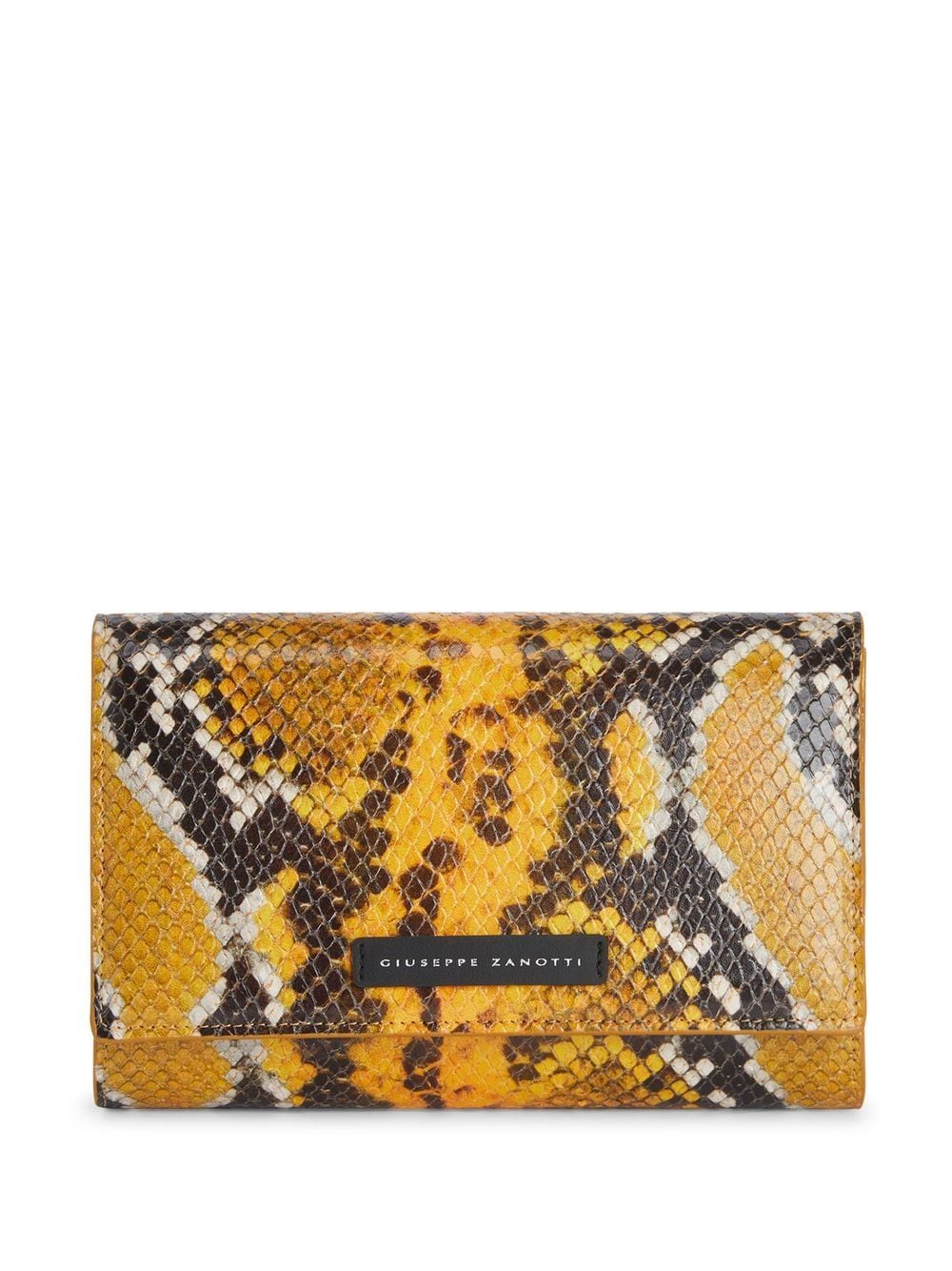 Giuseppe Zanotti Ulyana snakeskin-effect clutch bag - Yellow von Giuseppe Zanotti