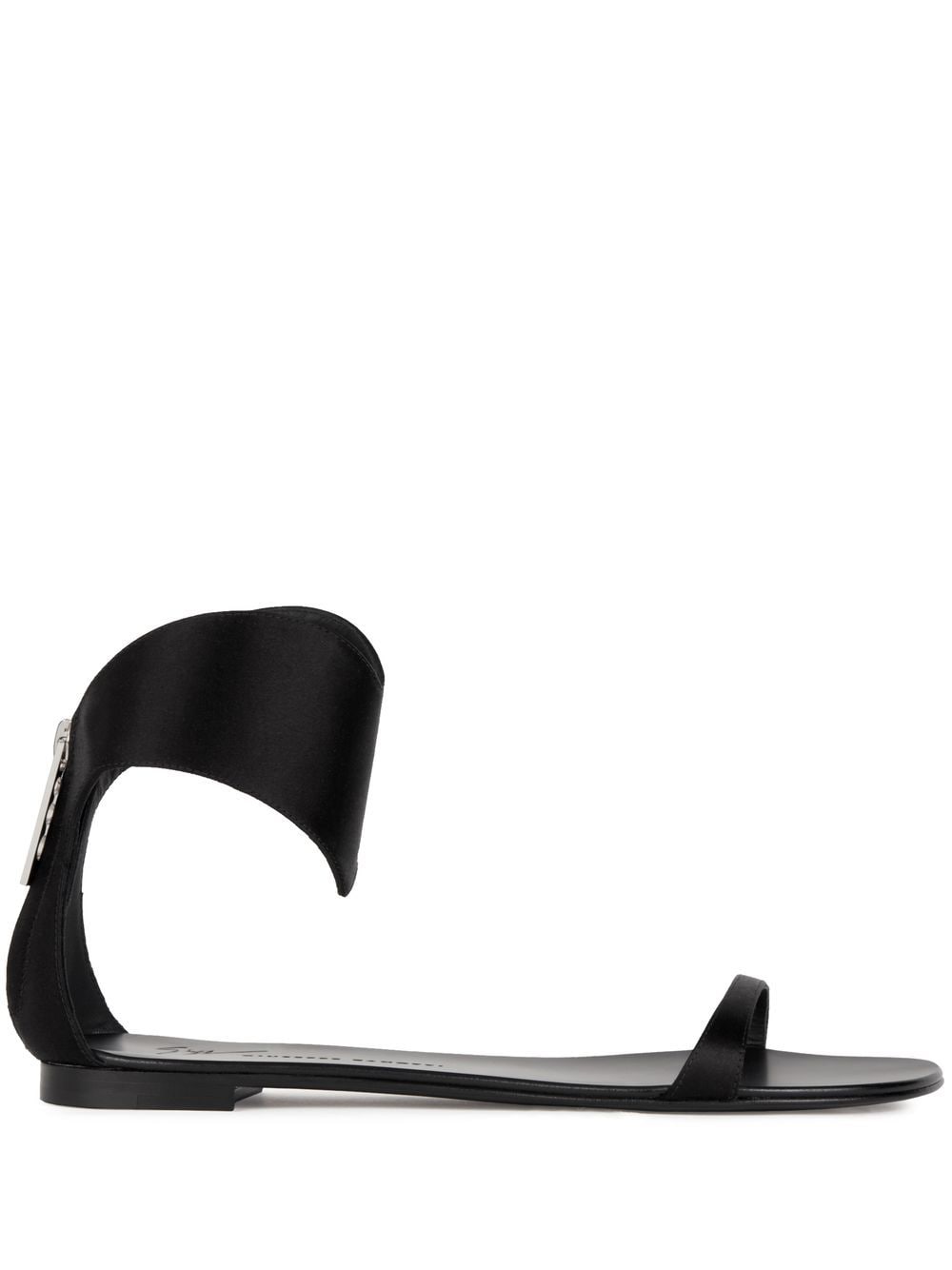 Giuseppe Zanotti Uma satin anklet sandals - Black von Giuseppe Zanotti