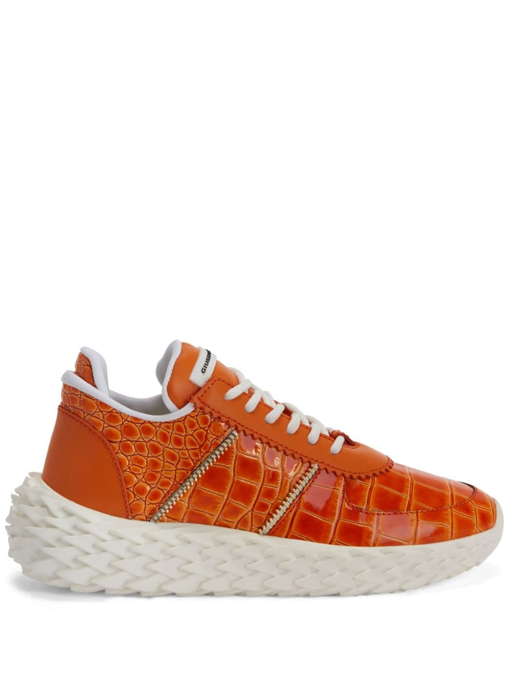 Giuseppe Zanotti Urchin crocodile-print sneakers - Orange von Giuseppe Zanotti