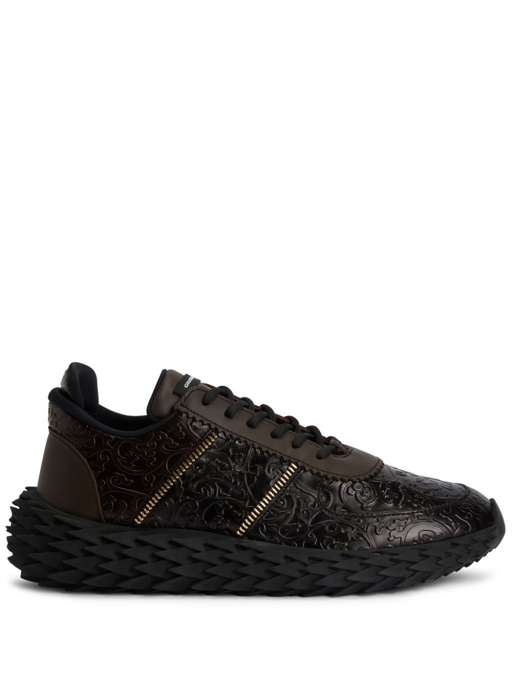 Giuseppe Zanotti Urchin embossed-leather sneakers - Brown von Giuseppe Zanotti