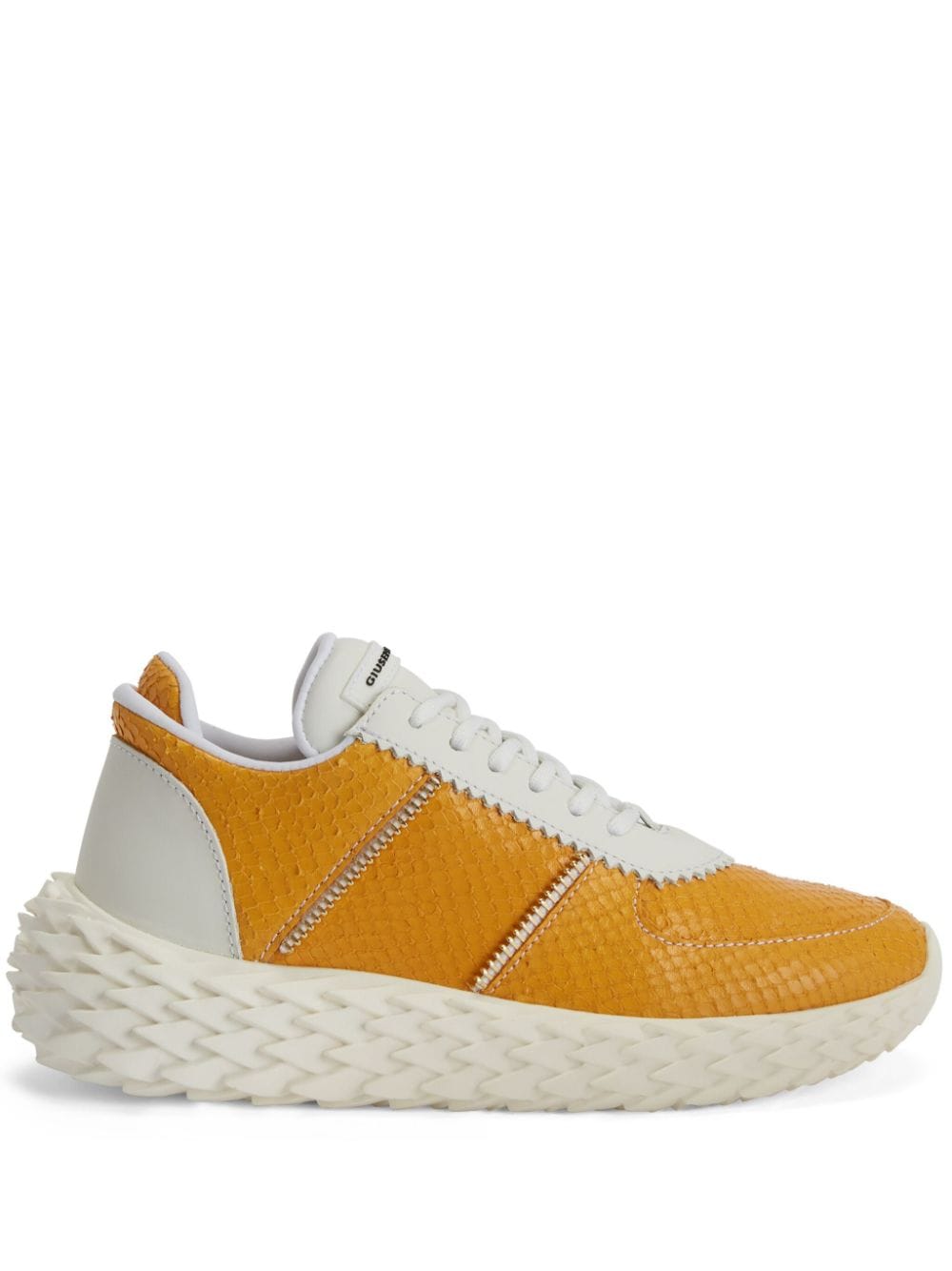 Giuseppe Zanotti Urchin snakeskin-effect sneakers - Yellow von Giuseppe Zanotti