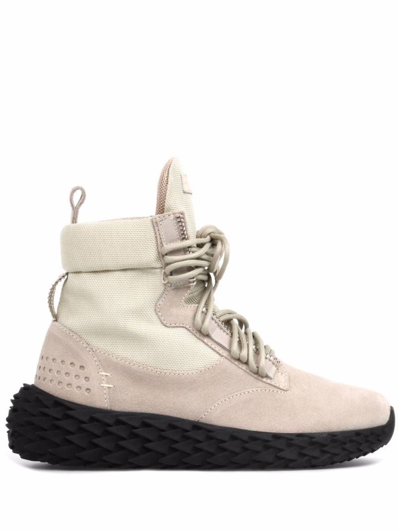 Giuseppe Zanotti Urchin suede-panel hi-top sneakers - Grey von Giuseppe Zanotti