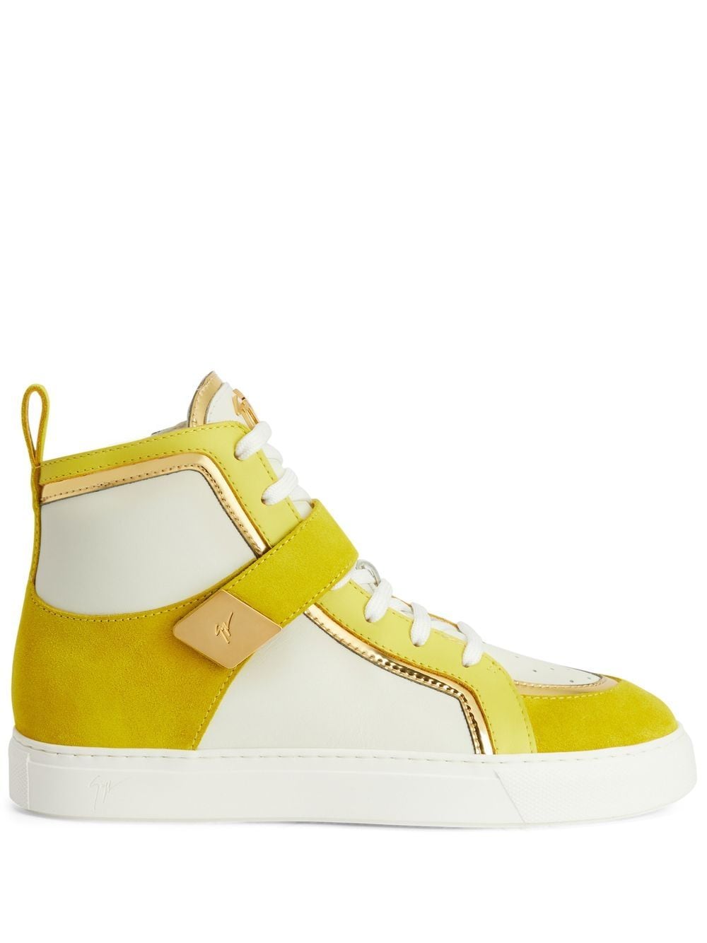 Giuseppe Zanotti Zenas high-top panelled sneakers - Yellow von Giuseppe Zanotti