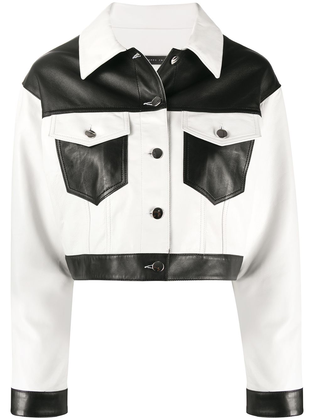 Giuseppe Zanotti cropped colour block jacket - White von Giuseppe Zanotti