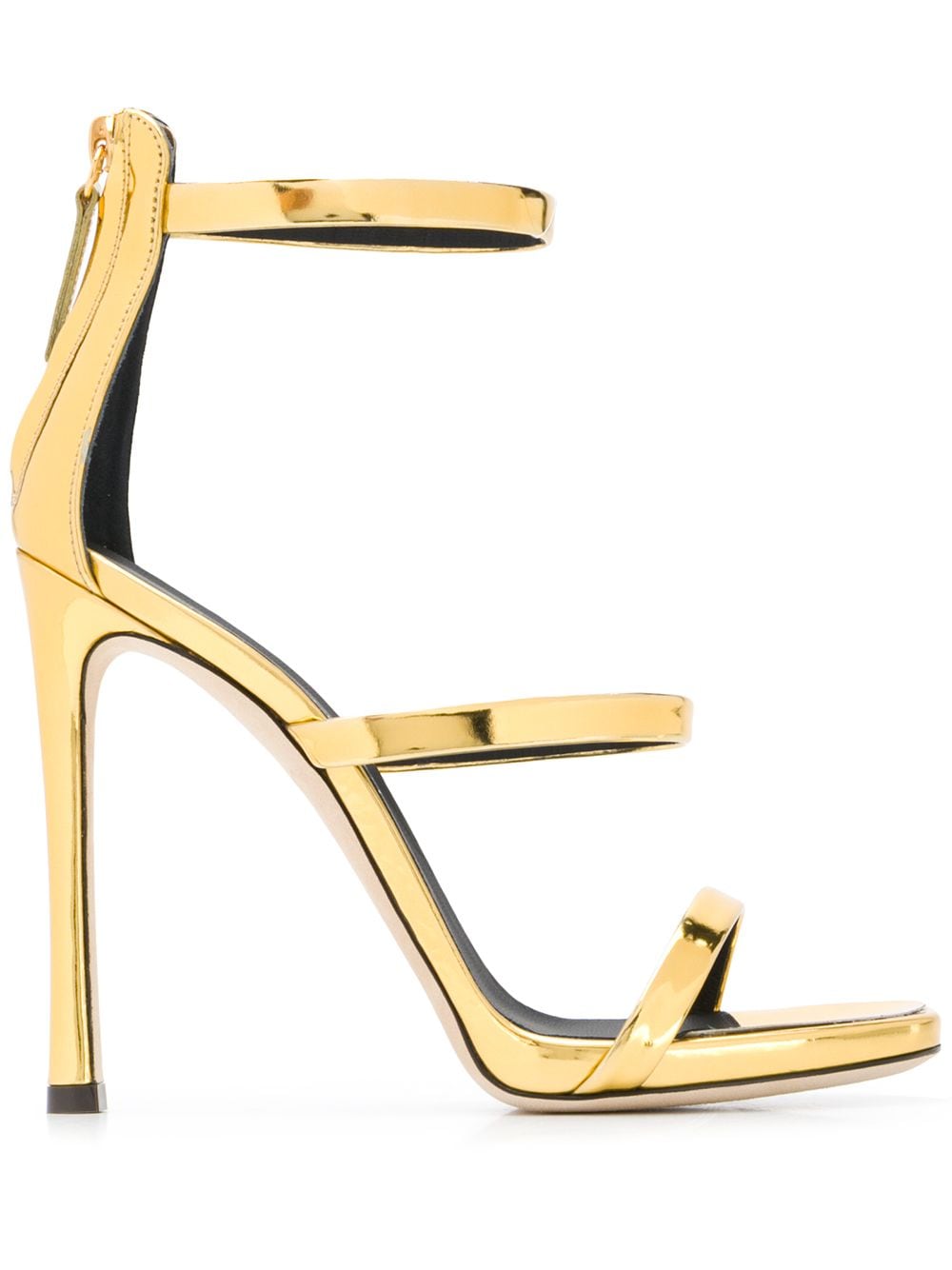 Giuseppe Zanotti crossover strap metallic sandals - Gold von Giuseppe Zanotti