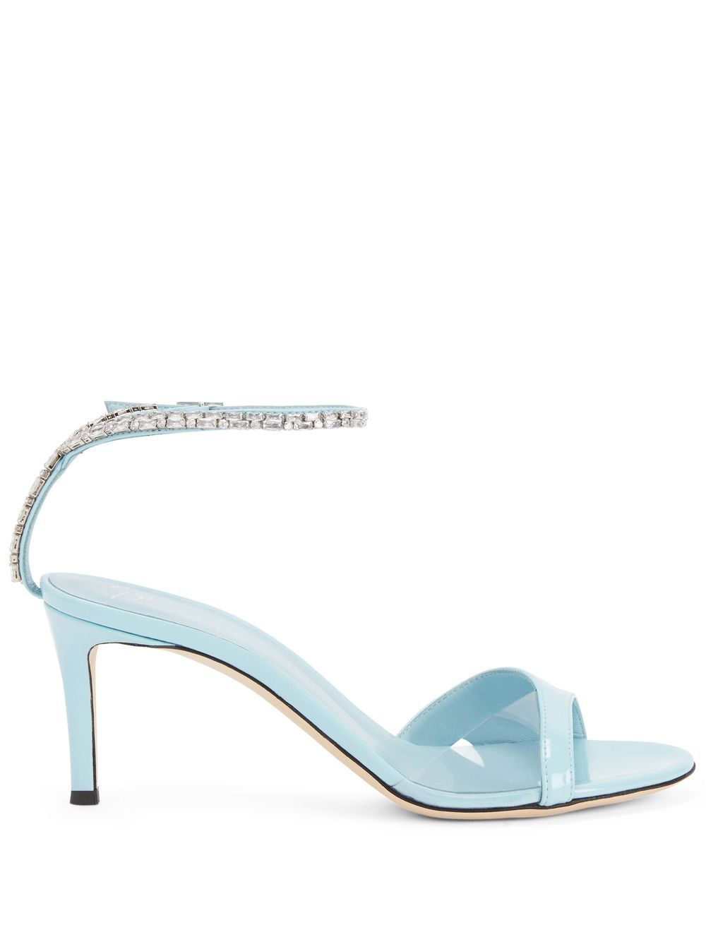 Giuseppe Zanotti crystal-embellished leather sandals - Blue von Giuseppe Zanotti