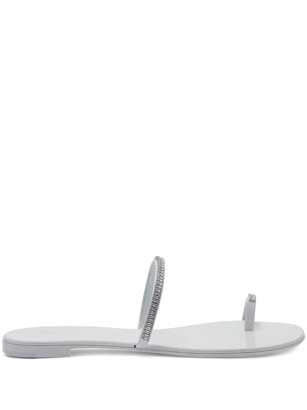 Giuseppe Zanotti crystal-embellished sandals - White von Giuseppe Zanotti