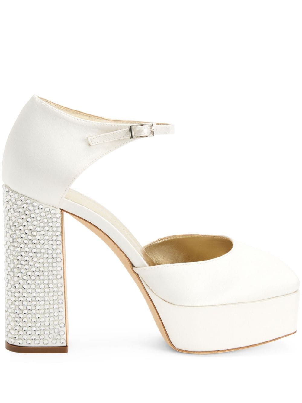 Giuseppe Zanotti embellished heel platform pumps - White von Giuseppe Zanotti