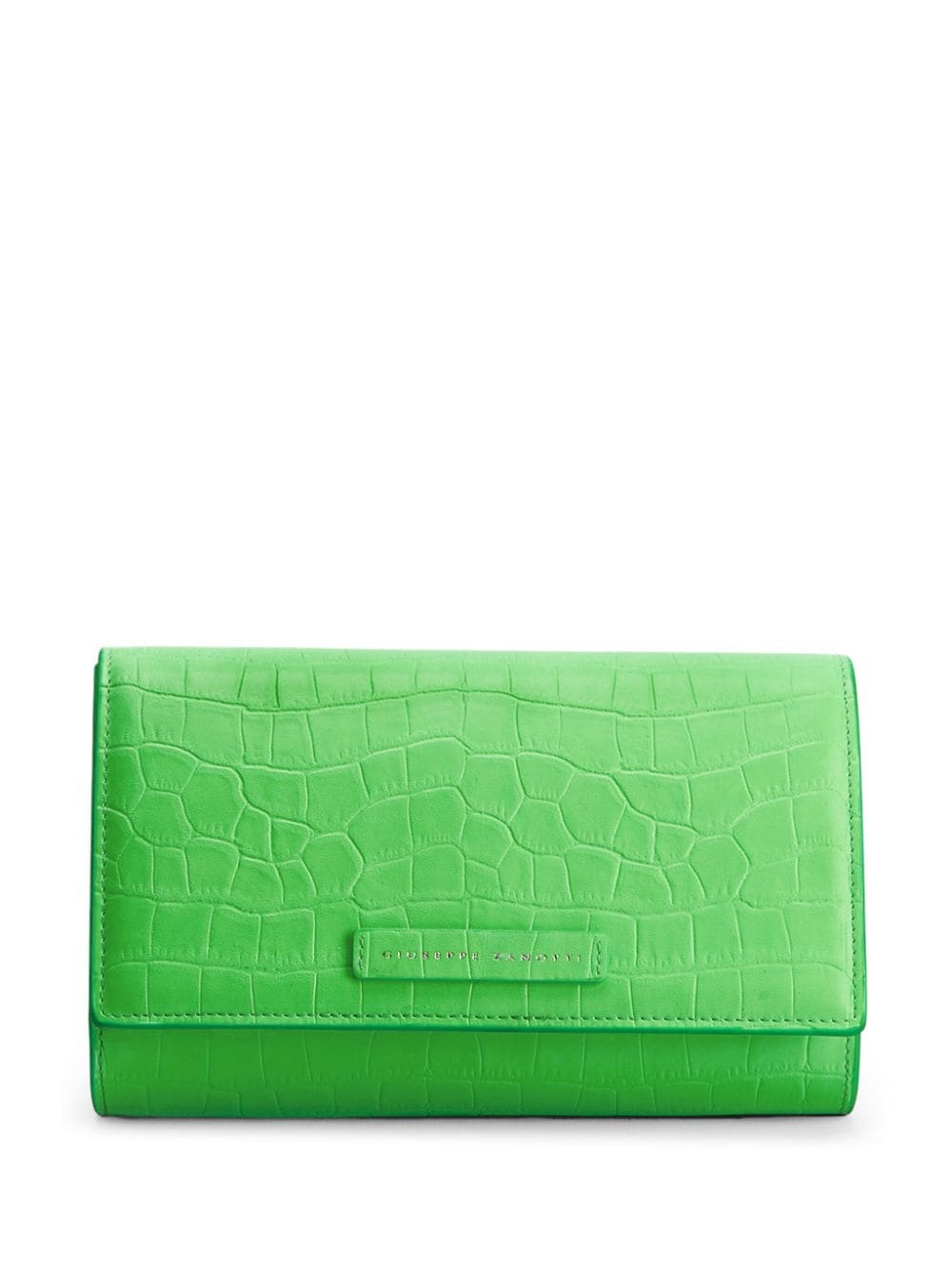 Giuseppe Zanotti embossed-crocodile clutch bag - Green von Giuseppe Zanotti