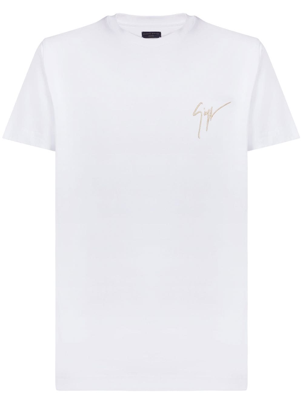 Giuseppe Zanotti embroidered logo cotton T-shirt - White von Giuseppe Zanotti