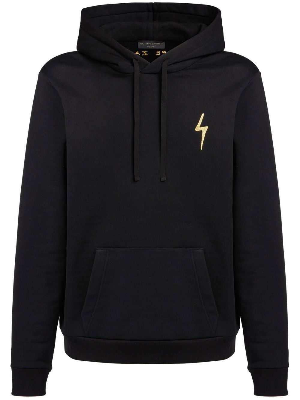 Giuseppe Zanotti embroidered logo drawstring hoodie - Black von Giuseppe Zanotti