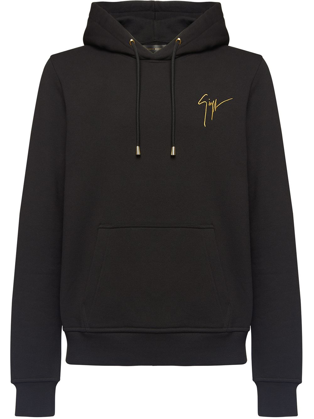 Giuseppe Zanotti embroidered logo drawstring hoodie - Black von Giuseppe Zanotti