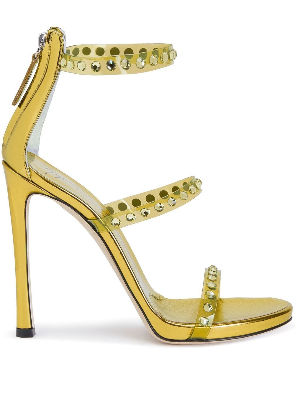 Giuseppe Zanotti gem-detail high-heeled sandals - Yellow von Giuseppe Zanotti