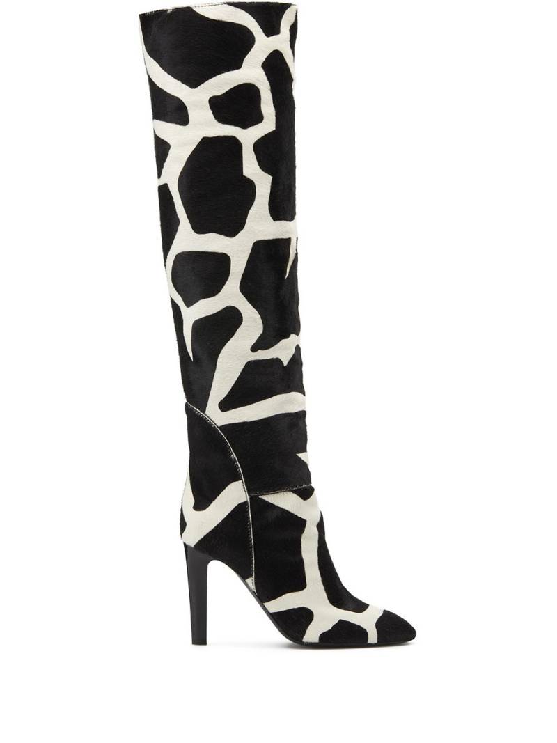 Giuseppe Zanotti giraffe print boots - Black von Giuseppe Zanotti