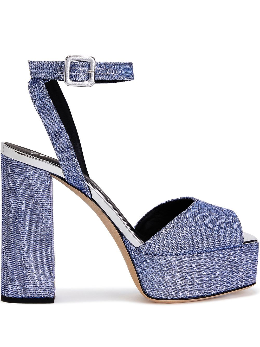 Giuseppe Zanotti glittered platform sandals - Blue von Giuseppe Zanotti