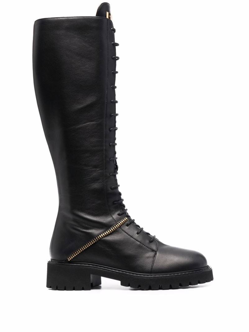 Giuseppe Zanotti lace-up leather boots - Black von Giuseppe Zanotti