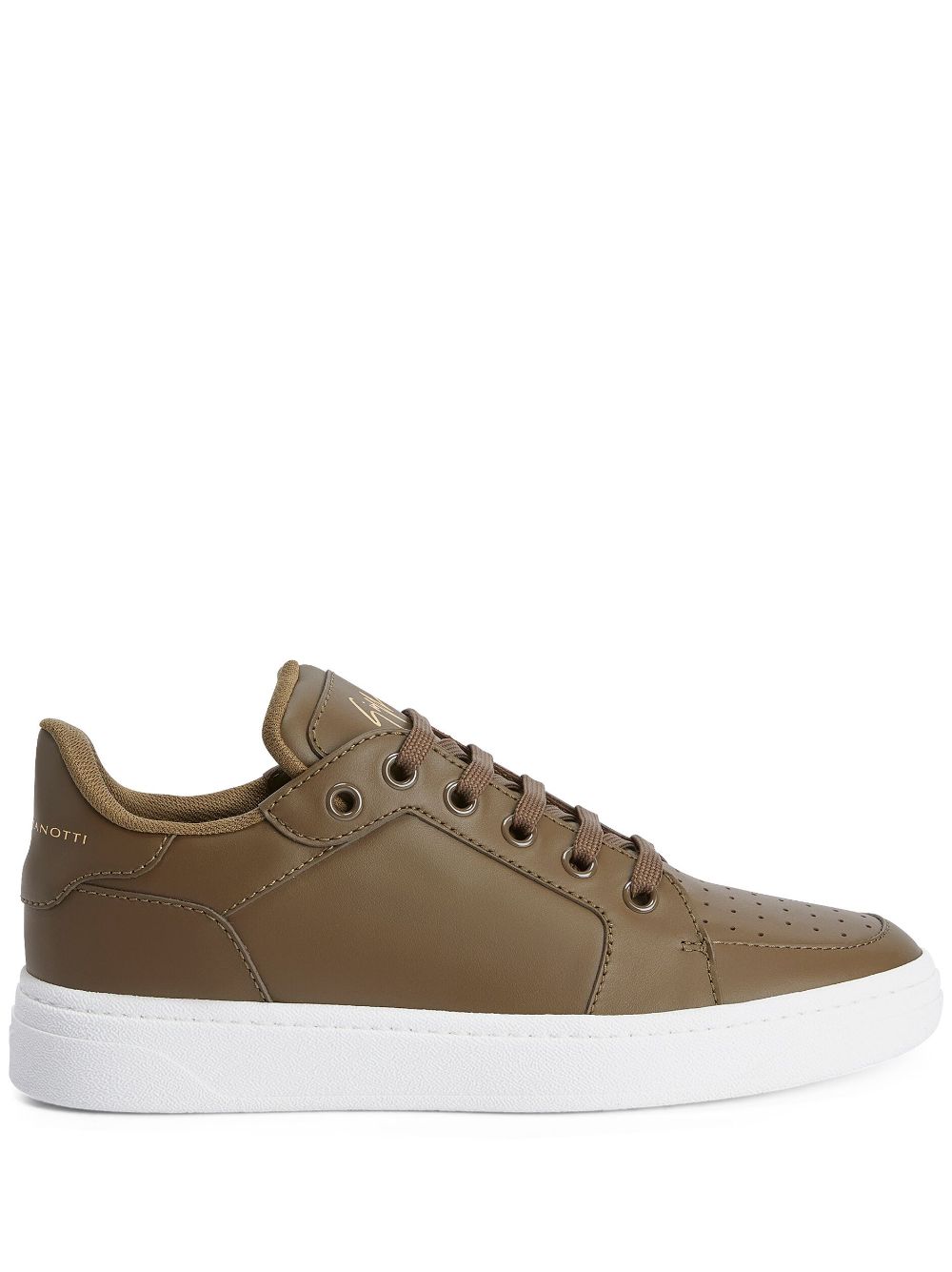 Giuseppe Zanotti leather lace-up sneakers - Green von Giuseppe Zanotti