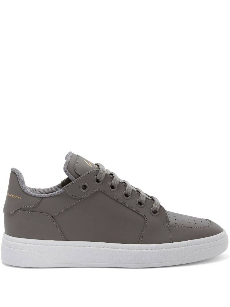 Giuseppe Zanotti leather lace-up sneakers - Grey von Giuseppe Zanotti