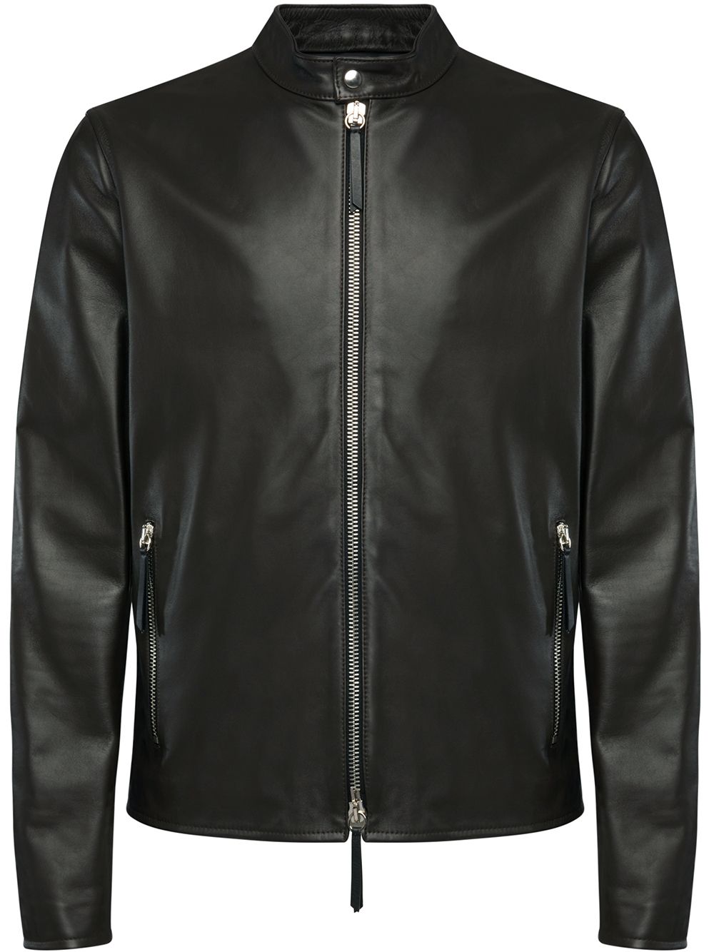 Giuseppe Zanotti leather zip-up jacket - Brown von Giuseppe Zanotti