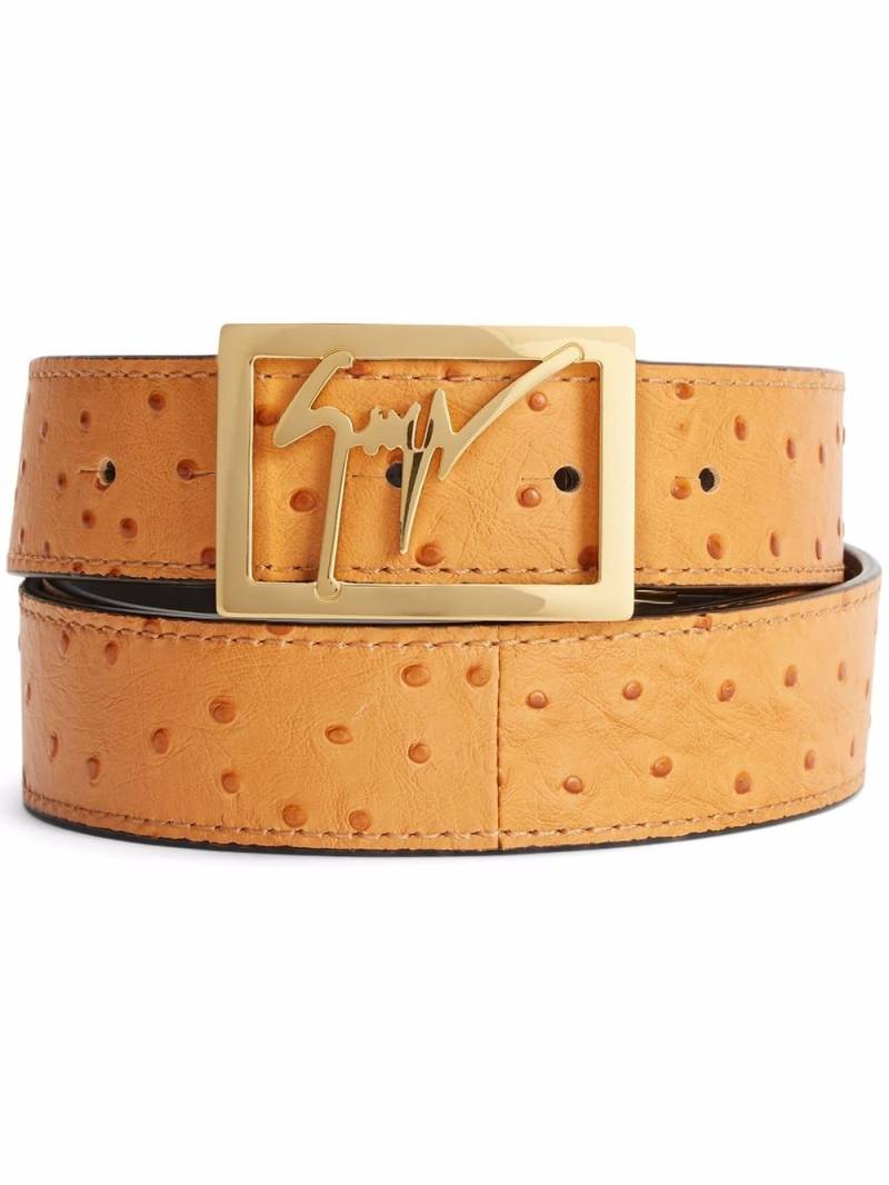 Giuseppe Zanotti logo-buckle belt - Brown von Giuseppe Zanotti