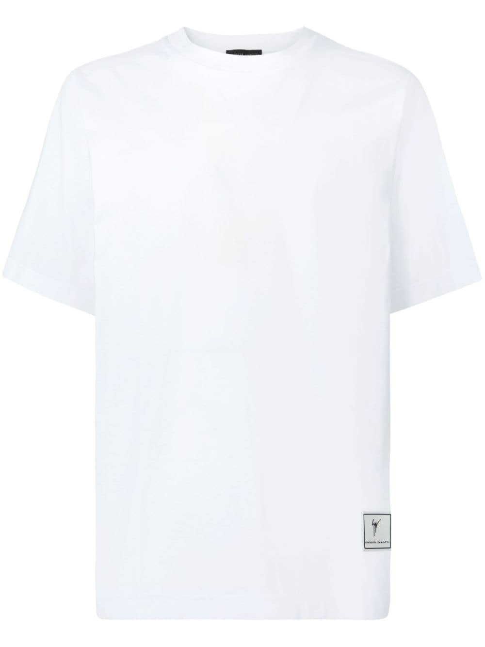 Giuseppe Zanotti logo-patch short-sleeve T-shirt - White von Giuseppe Zanotti