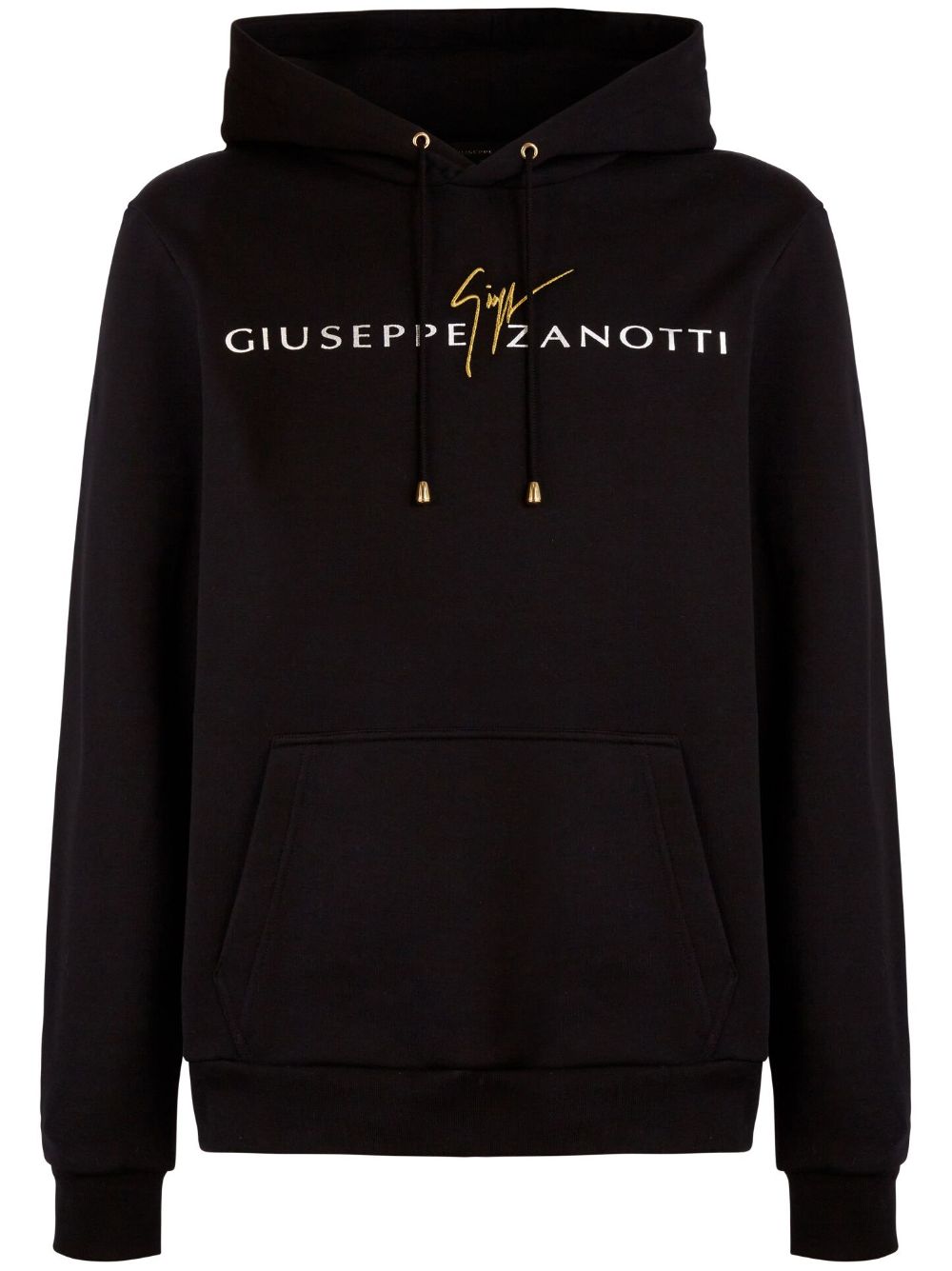 Giuseppe Zanotti logo-print cotton hoodie - Black von Giuseppe Zanotti