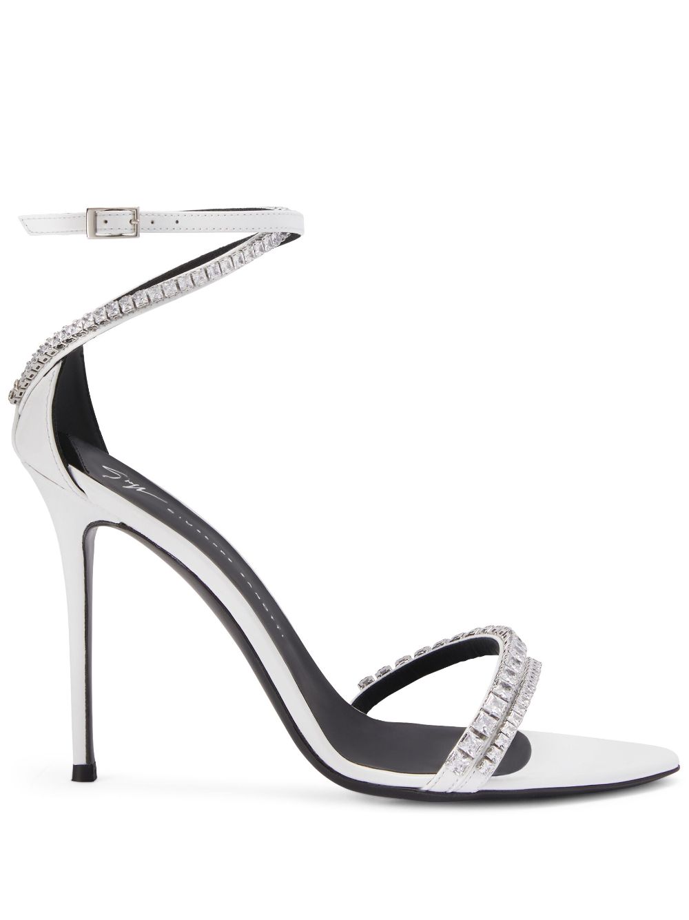 Giuseppe Zanotti metallic-effect high heel sandals - White von Giuseppe Zanotti