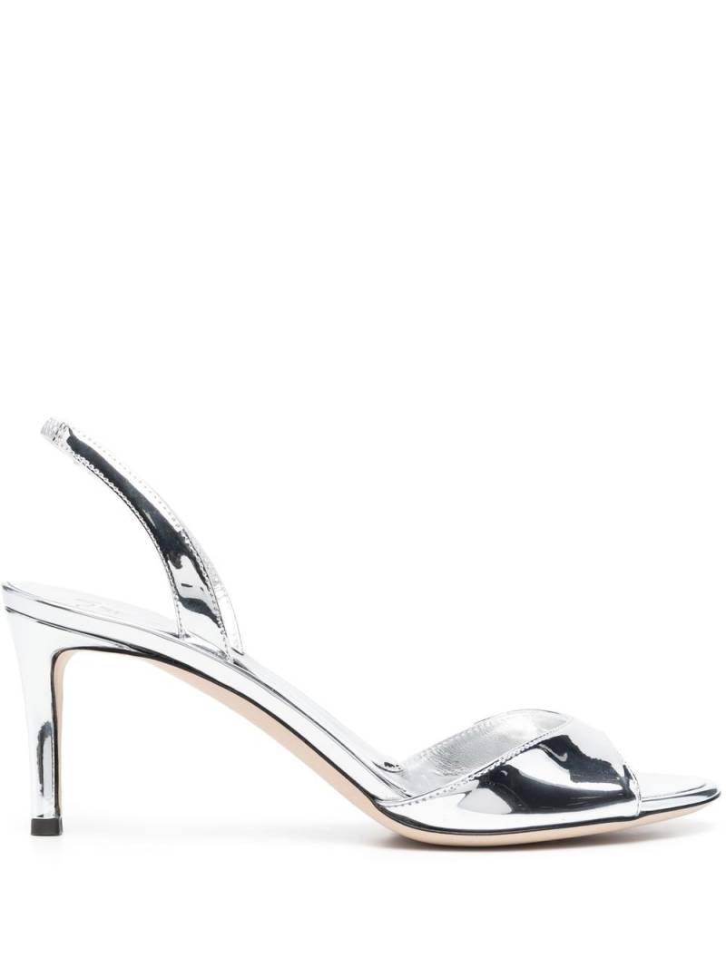 Giuseppe Zanotti 80mm metallic-finish sandals - Grey von Giuseppe Zanotti