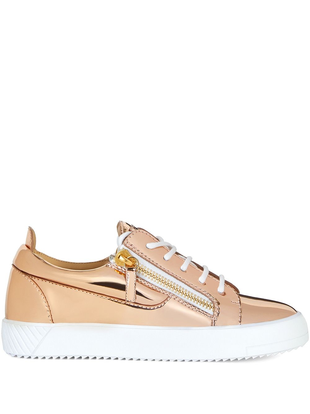 Giuseppe Zanotti metallic zipped sneakers - Pink von Giuseppe Zanotti